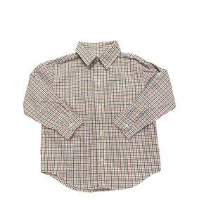 Janie and Jack Toddler Boy's Pink & Blue Plaid Button Down Shirt